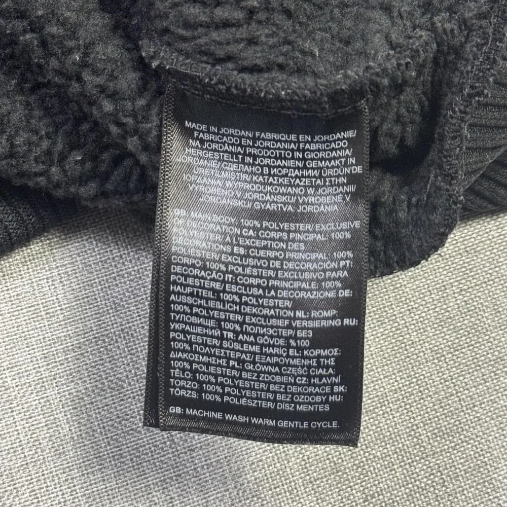 The North Face Fleece 1/4 Zip Sweatshirt Mens Medium Black Lined Heavyweight